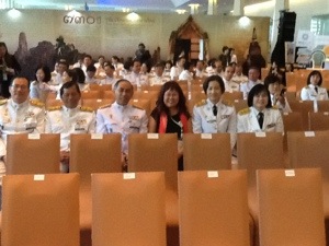 Sitting among Men in White in Bangkok's celebration as UNESCO World Book Capital 2013
