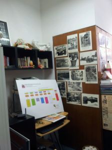 Our little corner where you'll find books of all genres and pictures of old Singapore! A true conversation piece!